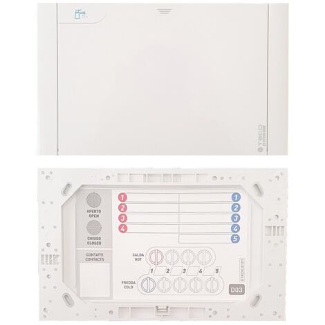 Placca di copertura valvola Acqua Teco D03 Multicolore Bianco