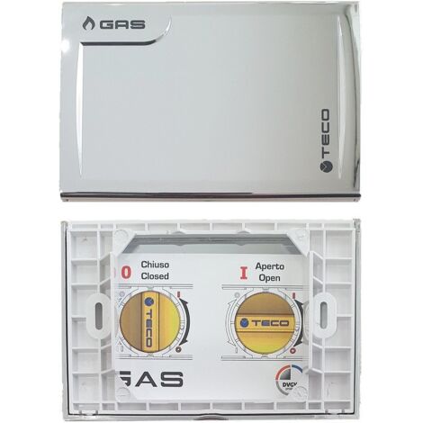 Placca di copertura valvola Gas Teco A01 Multicolore Cromo lucido