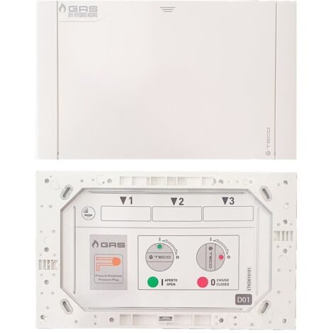 Placca di copertura valvola Gas Teco C01 Multicolore Bianco