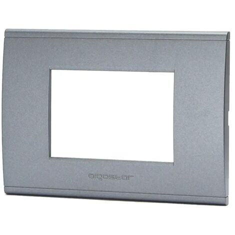 placca di plastica compatibile bticino livinglight international 3 fori grigio