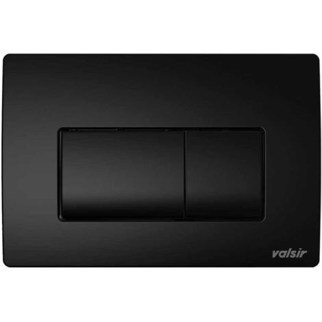 Placca di scarico WC meccanica doppio pulsante Valsir Tropea Nero opaco VS0871303