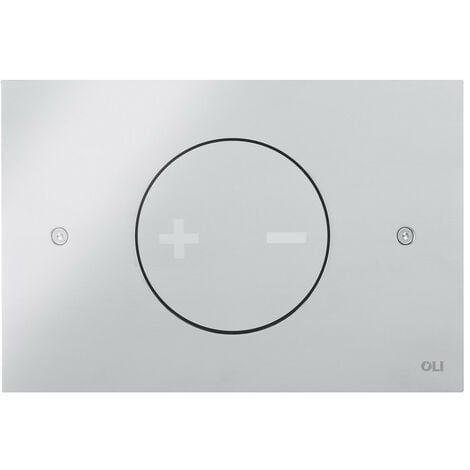 Placca cassetta wc Oli Plain in abs cromo lucido con doppio scarico