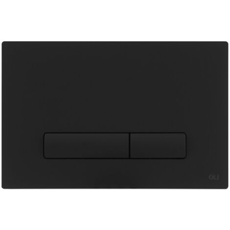 Placca doppio tasto Glam Olipure Nera Soft Touch cassetta incasso Oli