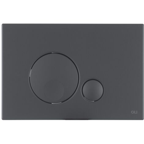 Placca doppio tasto Globe Grigia Soft Touch cassetta incasso Oli