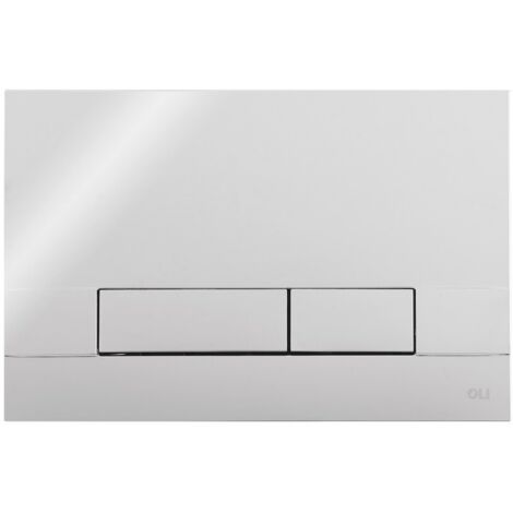Placca doppio tasto Narrow Olipure Cromo Lucido cassetta incasso Oli