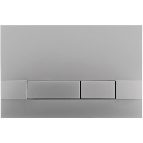 Placca doppio tasto Narrow Olipure Cromo Satinato cassetta incasso Oli