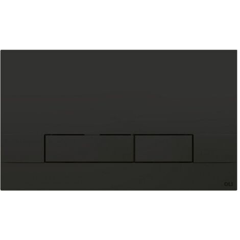 Placca doppio tasto Narrow Olipure Nera Soft Touch cassetta incasso Oli
