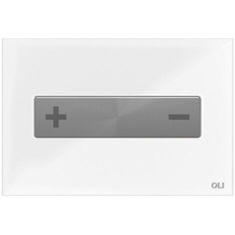 Placca doppio tasto Oceania Vetro Bianco Lucido tasti Inox Cromo Satinato cassetta incasso Oli