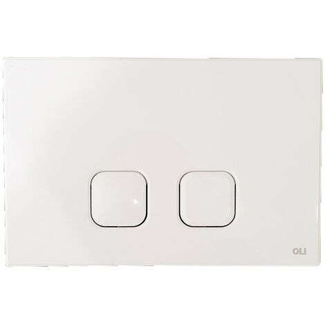 Placca doppio tasto Plain Bianca cassetta incasso Oli