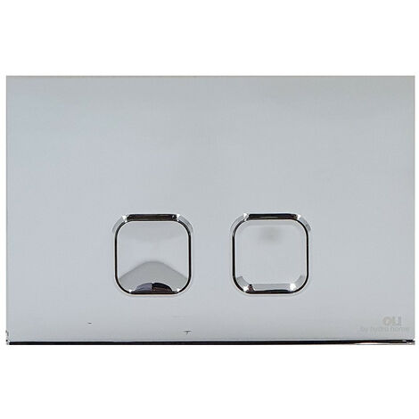 Placca doppio tasto Plain Cromo lucido cassetta incasso Oli