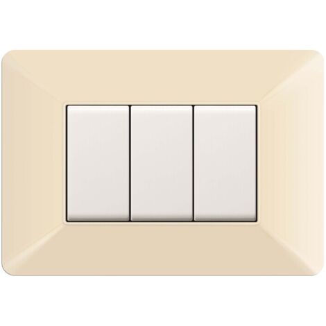 Placca Easy 3 Moduli Avorio ( ELETTROCANALI cod. ECSE9803A )