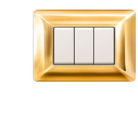 Placca Easy 3 Moduli Oro ( ELETTROCANALI cod. ECSE9803OR )