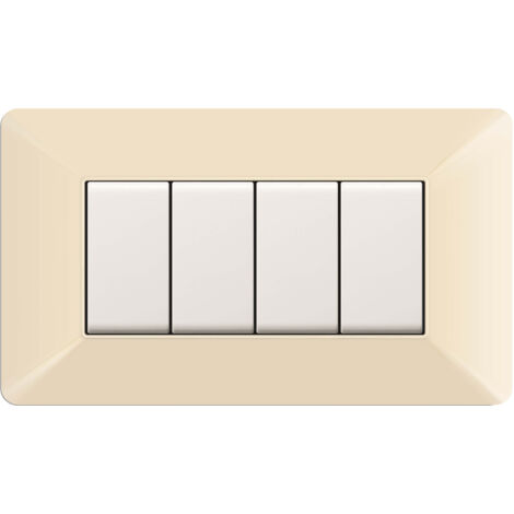 Placca Easy 4 Moduli Avorio ( ELETTROCANALI cod. ECSE9804A )