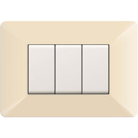 PLACCA EASY MOD. MATIX AVORIO 3P. Prezzo per 1 pezzo.