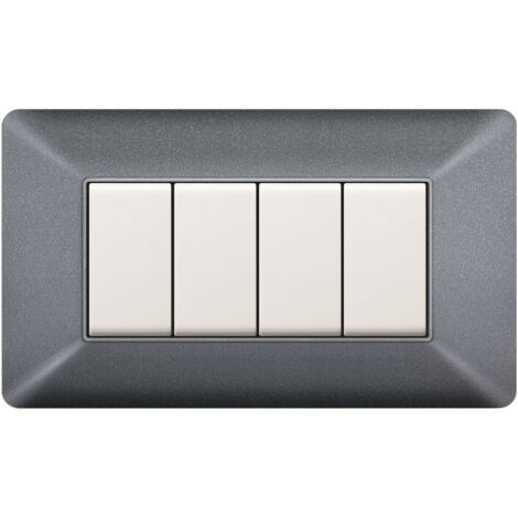 PLACCA EASY MOD. MATIX GRIGIO CHIARO 4P