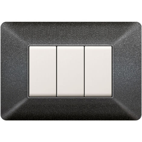 PLACCA EASY MOD. MATIX GRIGIO NOTTE 3P. Prezzo per 1 pezzo.