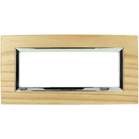Placca Elegance 3M 4M 6M Compatibile Bticino Matix Abete,6 POSTI