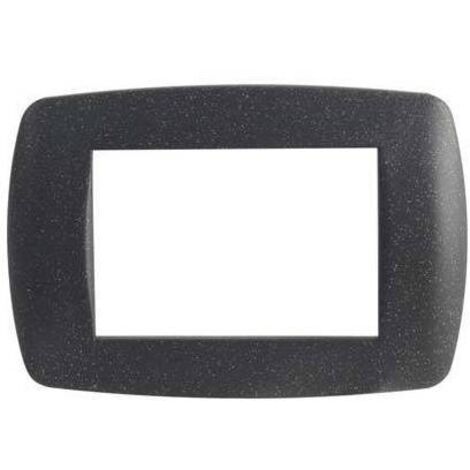 placca elettrica marlanvil arc, onda e acqua nero 3 fori