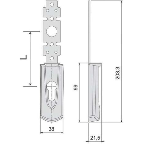 Placca Esterna Maniglioni Cilindro 07176-61-0 Cisa