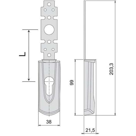 Placca Esterna Maniglioni Cilindro 07176-62-0 Cisa