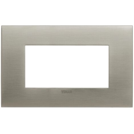 Placca fit 4M acciaio spazzolato Vimar 19954.08