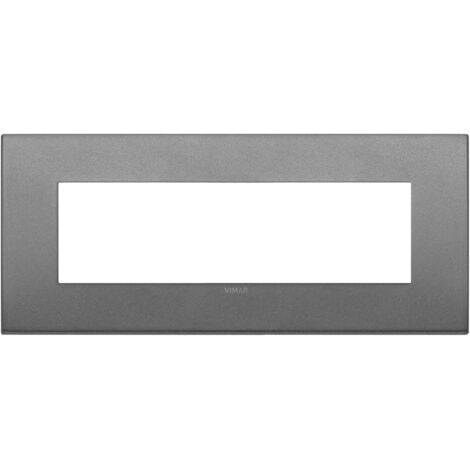 Placca fit 7 moduli metallo, ardesia matt Vimar 19957.02