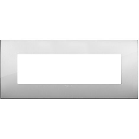 Placca fit 7 moduli metallo argento Vimar 19957.03
