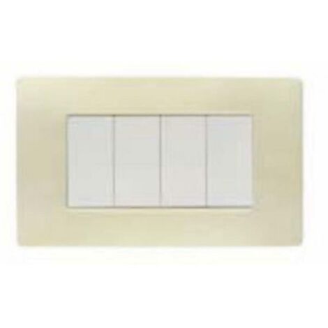 Placca Flexa Tecnopolimero Avorio 4 Moduli Simon Urmet 11804.AV