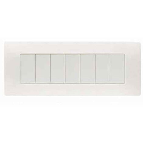 Placca Flexa Tecnopolimero Bianco Nea 7 Moduli Simon Urmet 11807.BN