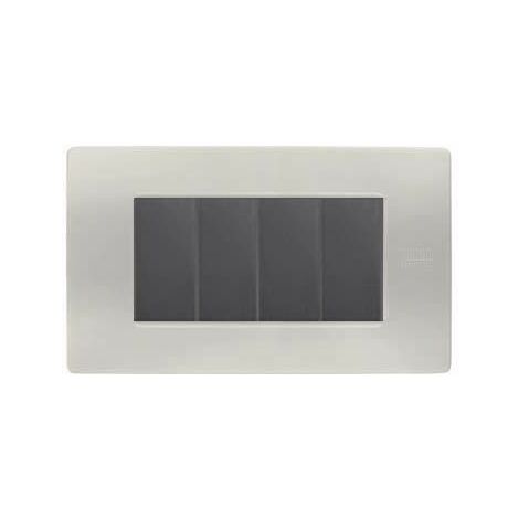 Placca Flexa Tecnopolimero Polvere 4 Moduli Simon Urmet 11804.PV