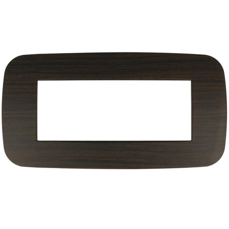Placca Futura 3M 4M 6M Legno Wenge Compatibile Bticino Axolute 6 POSTI