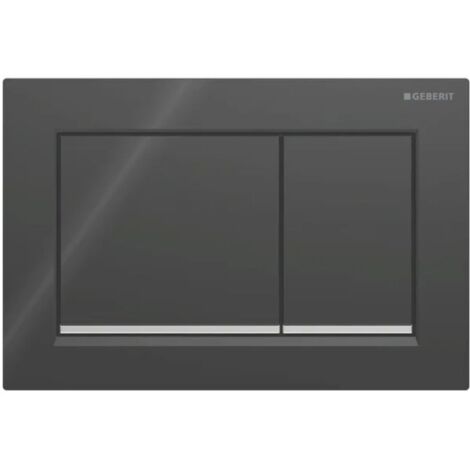 Placca Geberit Omega20 Square Nero / Cromato Lucido  115.080.KM.1 Nero