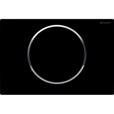 Placca Geberit Sigma10 Round Nero / Cromato Lucido  115.758.KM.5 Nero