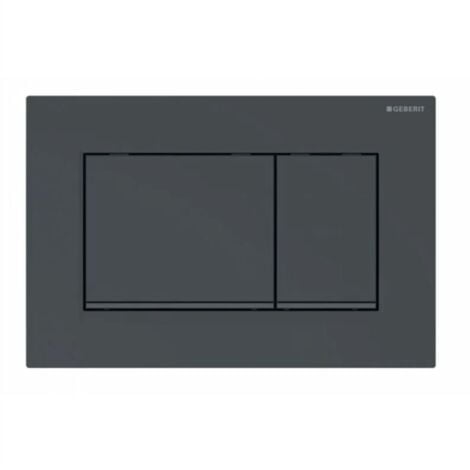 Placca Geberit Sigma20 Square Nero / Nero Opaco Doppio Tasto (ex Sigma30) 115.883.DW.1 Nero