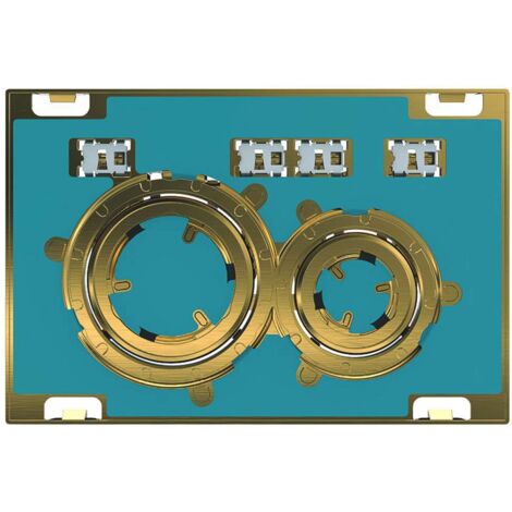 Placca Geberit Sigma50 Round Personalizzabile / Ottone Doppio Tasto  115.652.00.1 Ottone