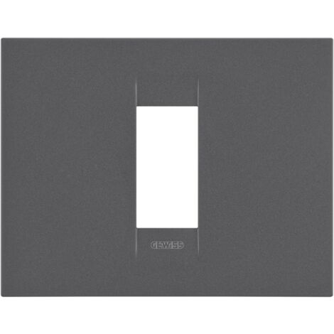 PLACCA GEO 1P NERO SATINATO GEWISS GW16401VN