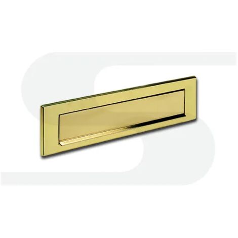 PLACCA IMBUCALETTERE SILMEC S661  OTTONE LUCIDO MM.330X85  COD.10-661.61