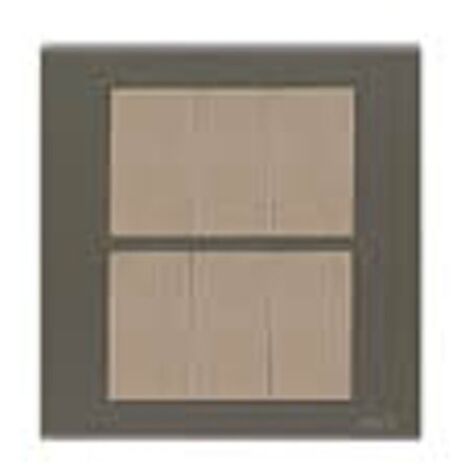 Placca in alluminio anodizzato 6 moduli 3+3