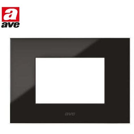 Placca in plastica AVE Young 3P colore nero