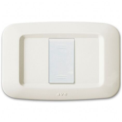 Placca in tecnopolimero 1 modulo Blanc