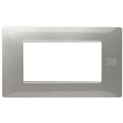 Placca in tecnopolimero, alluminio, 4 moduli nea flexa urmet 11804.al