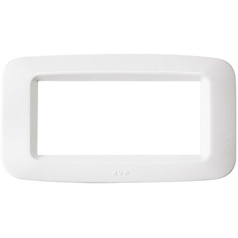Placca in tecnopolimero Ave Banquise Sistema 45 4 Moduli Bianco lucido 45PY04BB