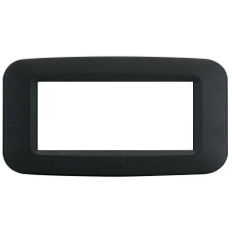 Placca in tecnopolimero Ave Banquise Sistema 45 4 Moduli Grigio Noir 45PY04GN