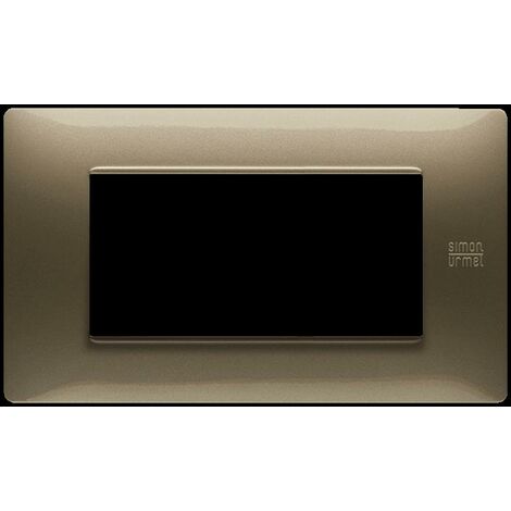 Placca in tecnopolimero, bronzo, 4 moduli nea flexa urmet 11804.br