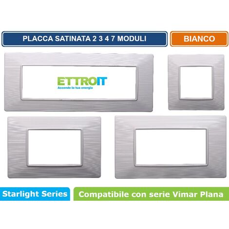 Placche VIMAR PLANA compatibili 3 4 7 MODULI IN VARI COLORI PLACCA plana 