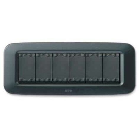 Placca In Tecnopolimero Yes Luc.6M Grig.Scur.M ( AVE cod. 45PY06GSM )