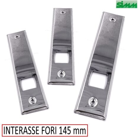 PLACCA INOX X AVVOLGITORI INTERNI INTERASSE FORI 145 MM