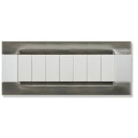 Placca Kadra Metallo Nickel Acciaio 7M ( URMET cod. 10907.B.91 )