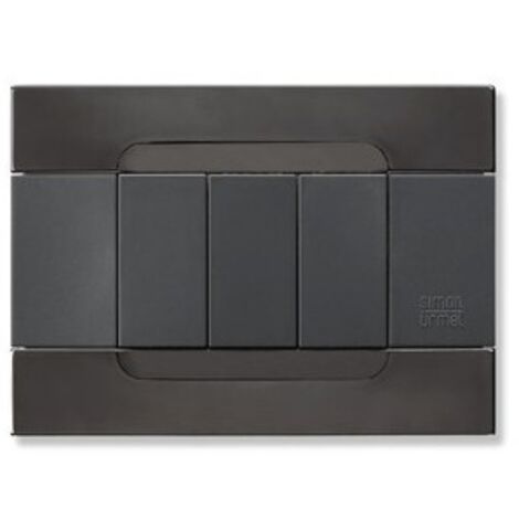 Placca Kadra Metallo Nickel Nero 3M ( URMET cod. 10903.92 )