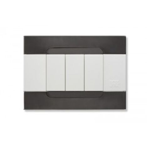 Placca Kadra Metallo Nickel Nero 3M ( URMET cod. 10903.B.92 )